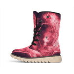 Fiery Star of David Print Winter Boots