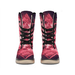 Fiery Star of David Print Winter Boots