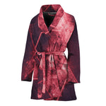 Fiery Star of David Print Women's Bathrobe