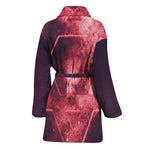 Fiery Star of David Print Women's Bathrobe