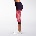 Fiery Star of David Print Women's Capri Leggings