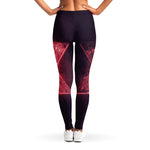 Fiery Star of David Print Women's Leggings