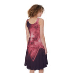 Fiery Star of David Print Women's Sleeveless Dress