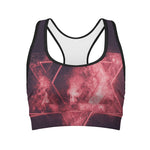 Fiery Star of David Print Women's Sports Bra