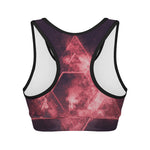 Fiery Star of David Print Women's Sports Bra