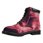 Fiery Star of David Print Work Boots