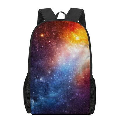 Fiery Universe Nebula Galaxy Space Print 17 Inch Backpack