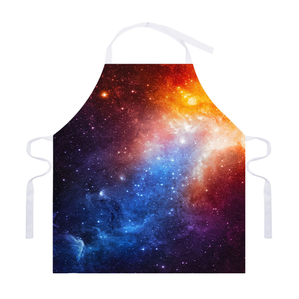 Fiery Universe Nebula Galaxy Space Print Adjustable Apron