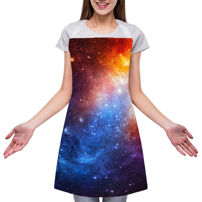 Fiery Universe Nebula Galaxy Space Print Adjustable Apron