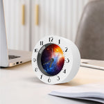 Fiery Universe Nebula Galaxy Space Print Alarm Clock
