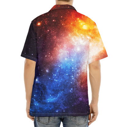Fiery Universe Nebula Galaxy Space Print Aloha Shirt