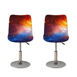 Fiery Universe Nebula Galaxy Space Print Bar Stool Covers