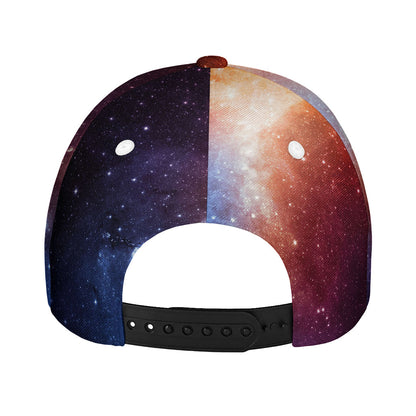 Fiery Universe Nebula Galaxy Space Print Baseball Cap