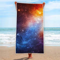 Fiery Universe Nebula Galaxy Space Print Beach Towel