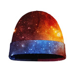 Fiery Universe Nebula Galaxy Space Print Beanie