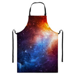 Fiery Universe Nebula Galaxy Space Print Bib Apron With Pocket