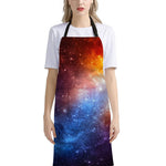 Fiery Universe Nebula Galaxy Space Print Bib Apron With Pocket