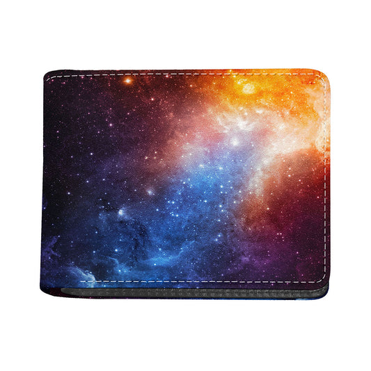 Fiery Universe Nebula Galaxy Space Print Bifold Wallet