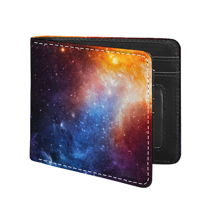 Fiery Universe Nebula Galaxy Space Print Bifold Wallet