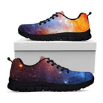 Fiery Universe Nebula Galaxy Space Print Black Running Shoes