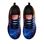 Fiery Universe Nebula Galaxy Space Print Black Running Shoes