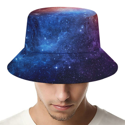 Fiery Universe Nebula Galaxy Space Print Bucket Hat