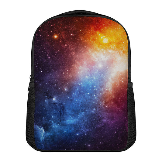 Fiery Universe Nebula Galaxy Space Print Casual Backpack