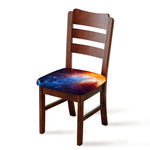 Fiery Universe Nebula Galaxy Space Print Chair Cushion Cover