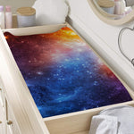 Fiery Universe Nebula Galaxy Space Print Changing Pad Cover