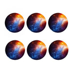 Fiery Universe Nebula Galaxy Space Print Coaster Set