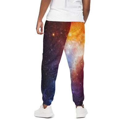 Fiery Universe Nebula Galaxy Space Print Cotton Pants