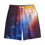 Fiery Universe Nebula Galaxy Space Print Cotton Shorts