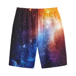 Fiery Universe Nebula Galaxy Space Print Cotton Shorts
