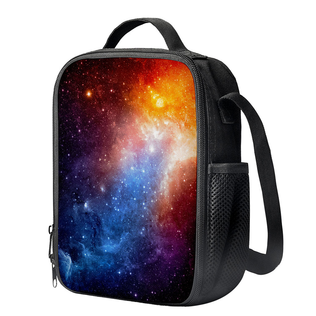 Fiery Universe Nebula Galaxy Space Print Crossbody Lunch Bag