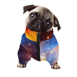 Fiery Universe Nebula Galaxy Space Print Dog Zip Up Jacket