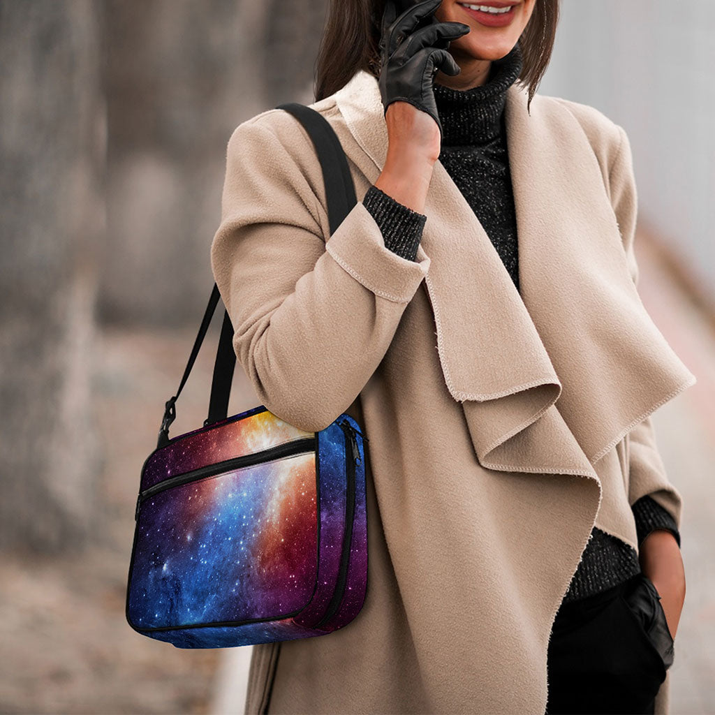 Fiery Universe Nebula Galaxy Space Print Double Strap Bible Bag