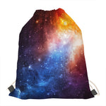 Fiery Universe Nebula Galaxy Space Print Drawstring Bag
