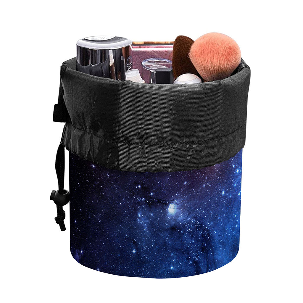 Fiery Universe Nebula Galaxy Space Print Drawstring Makeup Bag
