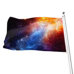 Fiery Universe Nebula Galaxy Space Print Flag