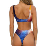 Fiery Universe Nebula Galaxy Space Print Front Bow Tie Bikini