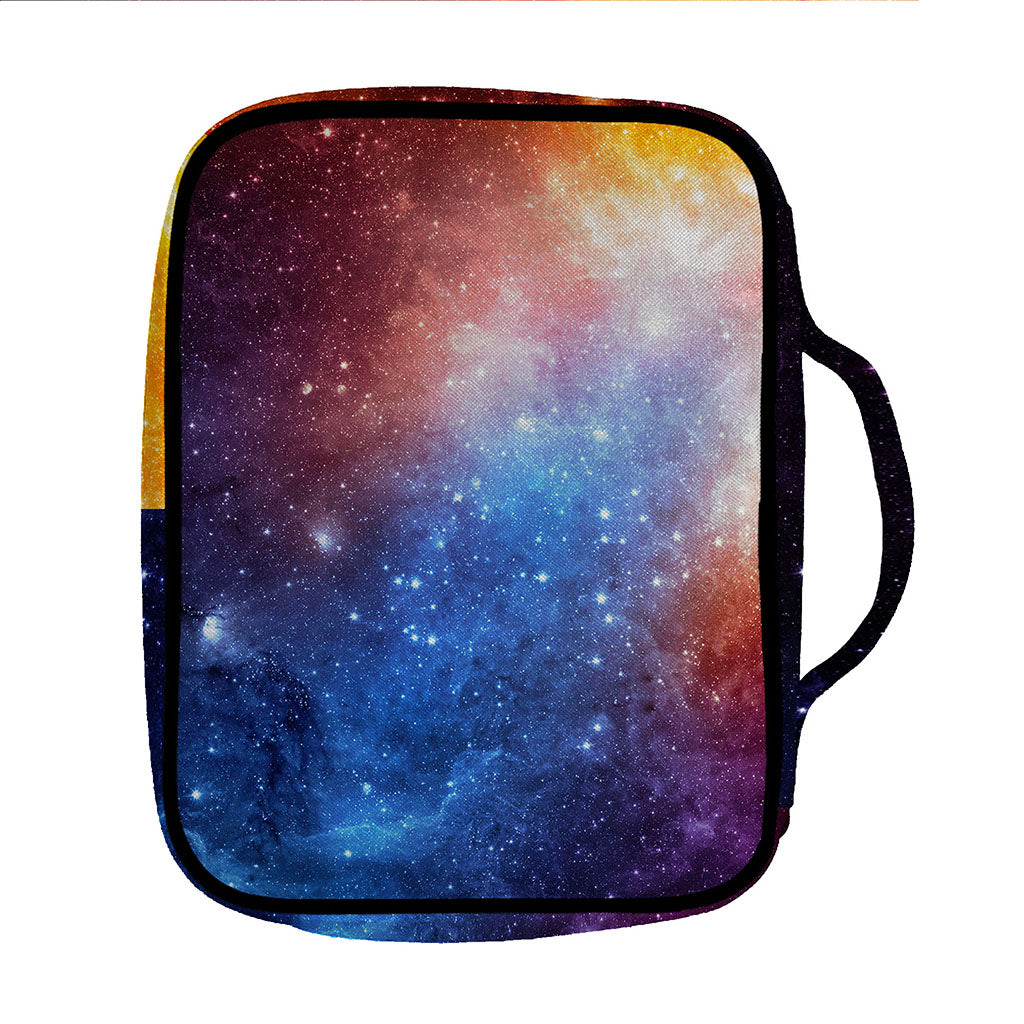 Fiery Universe Nebula Galaxy Space Print Front Pocket Bible Bag