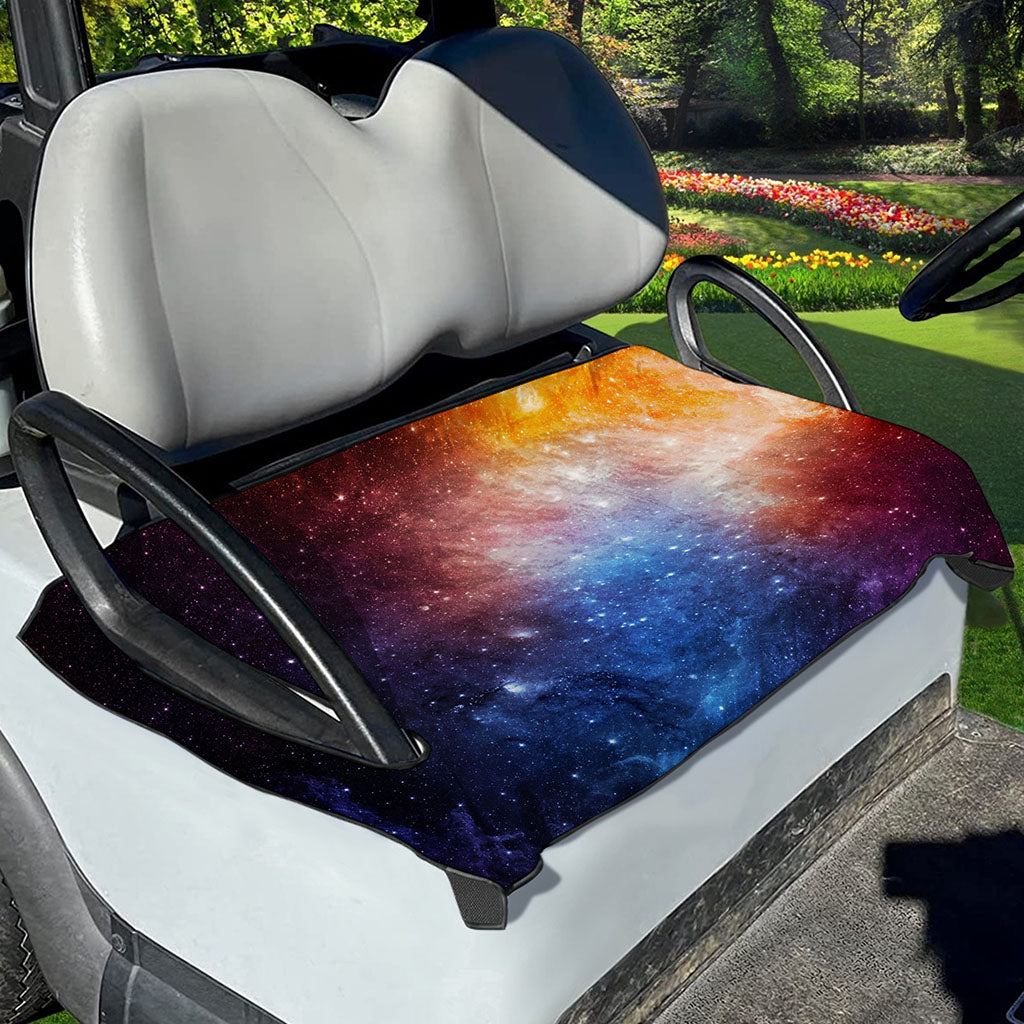 Fiery Universe Nebula Galaxy Space Print Golf Cart Seat Cover