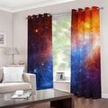 Fiery Universe Nebula Galaxy Space Print Grommet Curtains