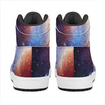 Fiery Universe Nebula Galaxy Space Print High Top Leather Sneakers