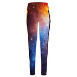 Fiery Universe Nebula Galaxy Space Print High-Waisted Pocket Leggings