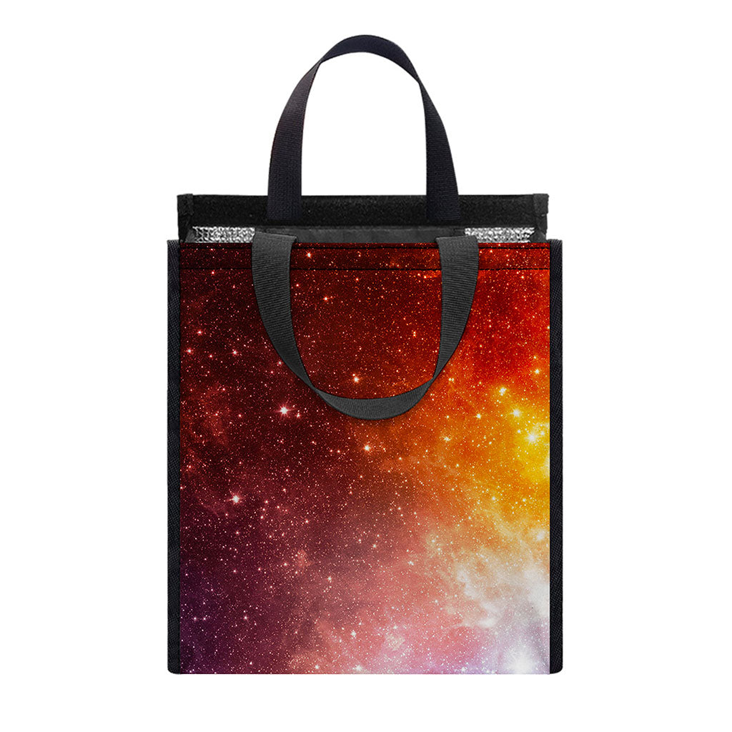 Fiery Universe Nebula Galaxy Space Print Insulated Lunch Tote