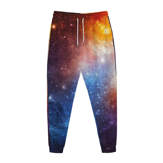 Fiery Universe Nebula Galaxy Space Print Jogger Pants