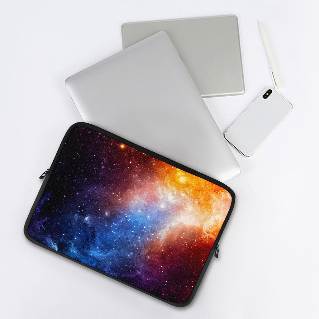 Fiery Universe Nebula Galaxy Space Print Laptop Sleeve