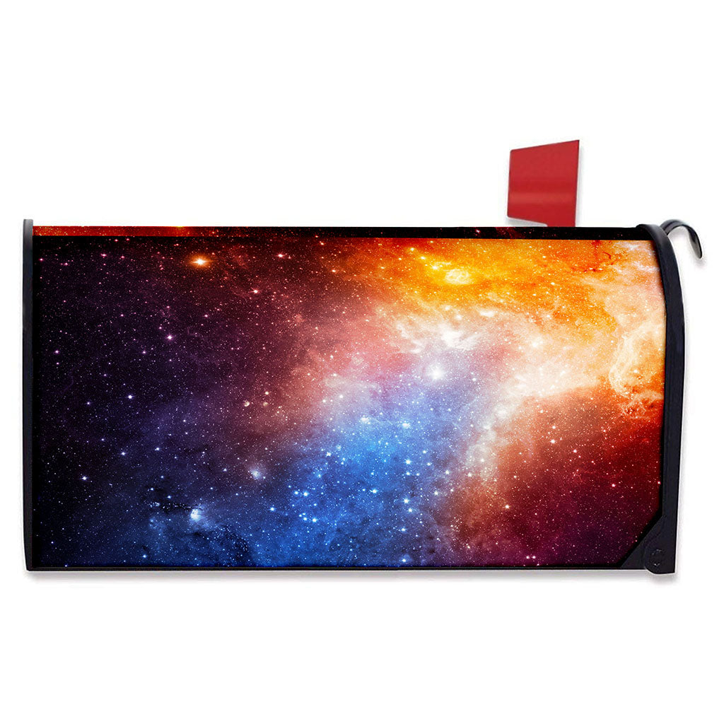 Fiery Universe Nebula Galaxy Space Print Mailbox Cover