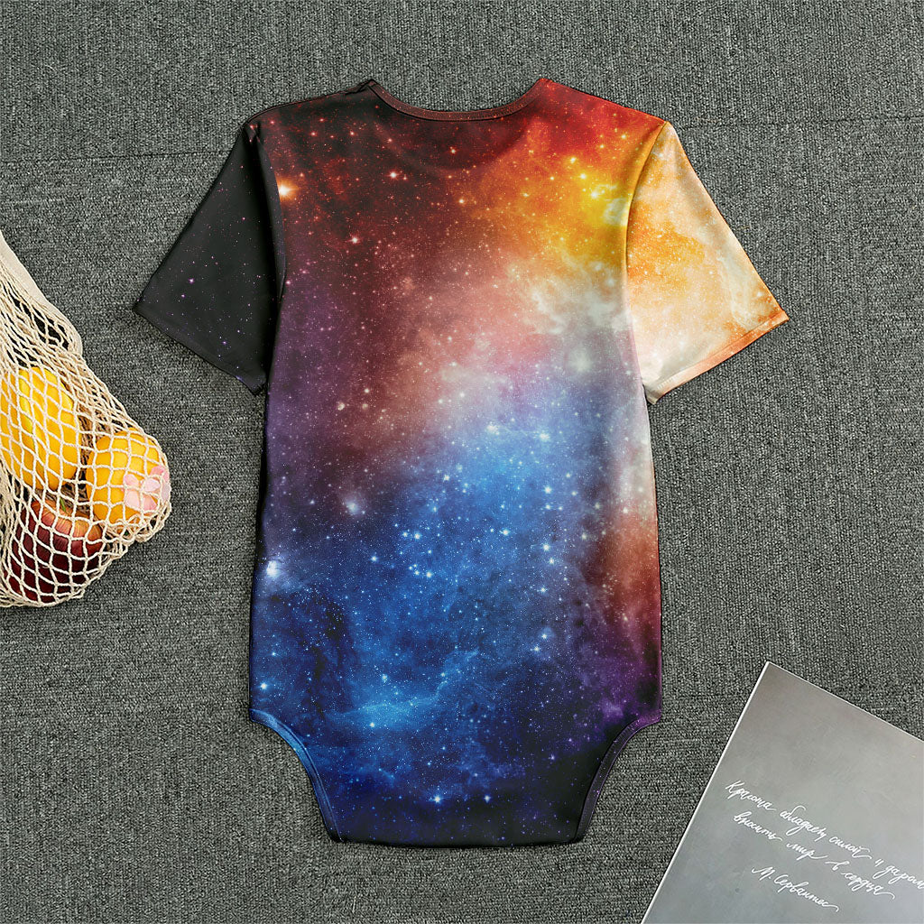 Fiery Universe Nebula Galaxy Space Print Men's Bodysuit